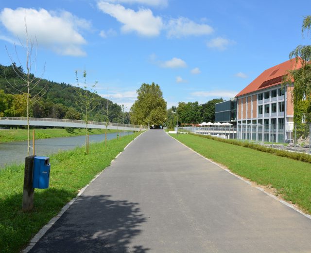 River bank regulation in the »Raftsman's Footbridge« area, Celje