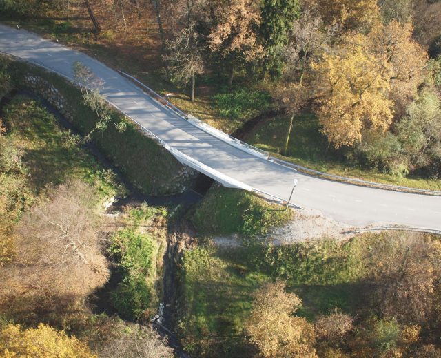 Bridge Gaji, Celje (bird's perspective)
